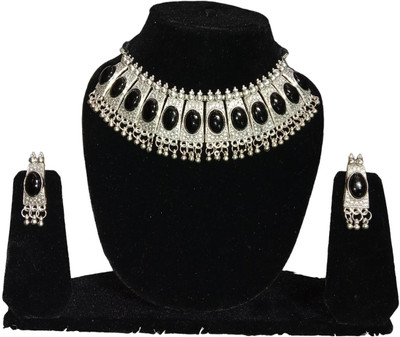Ruhi Alloy Black Jewellery Set(Pack of 1)