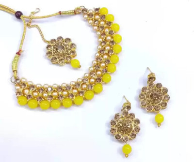 jatin imitation Metal Gold-plated Yellow Jewellery Set(Pack of 1)