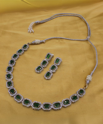 Fashion Factory Copper Silver Green Jewellery Set(Pack of 3)