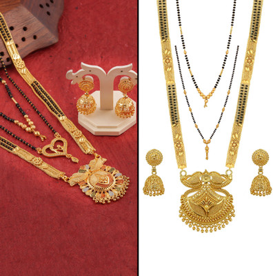 Dressberry Brass Gold-plated Black, Gold Jewellery Set(Pack of 2)