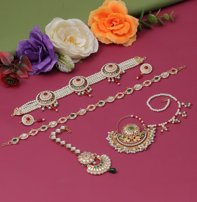 VISITART JEWELLERY Alloy Gold-plated Gold Jewellery Set(Pack of 1)