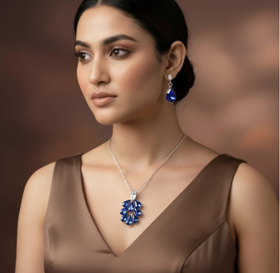 GLITSUN Alloy Silver Jewellery Set(Pack of 2)