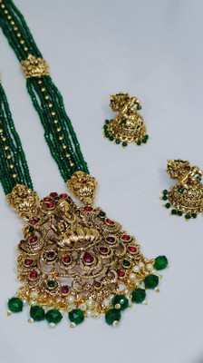 fashion jewellary Brass Green Jewellery Set(Pack of 1)