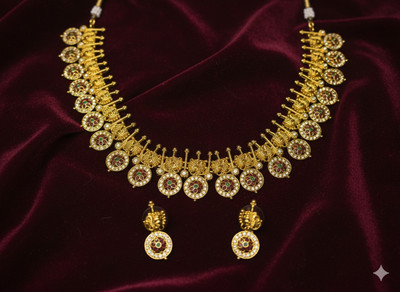 sr pro Alloy Gold-plated Gold Jewellery Set(Pack of 1)