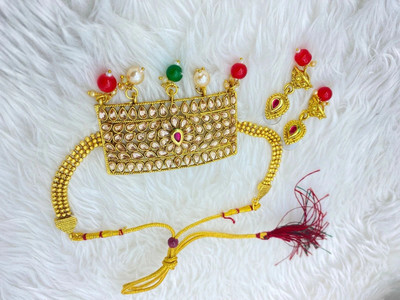 sharneshwar Alloy Gold-plated Multicolor Jewellery Set(Pack of 1)