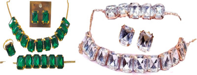 JMBW INTERNATIONAL Alloy Green, White Jewellery Set(Pack of 2)