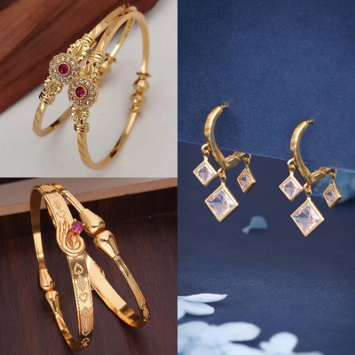 Divastri Brass Gold-plated Multicolor, Brown Jewellery Set(Pack of 1)