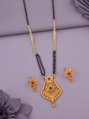 house of common Alloy Gold-plated Gold Jewellery Set(Pack of 1)