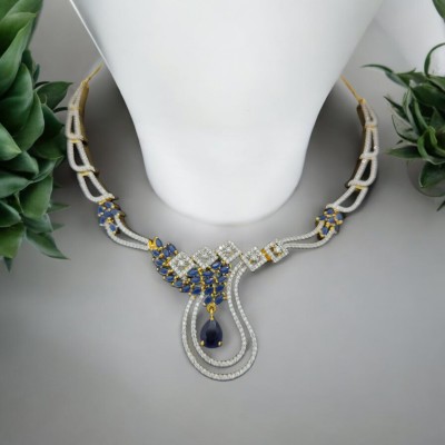 PALAK ART Alloy Blue Jewellery Set(Pack of 1)