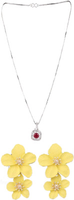 Opus Gems Stone Silver, Yellow Jewellery Set(Pack of 1)