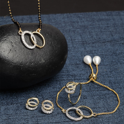 ZENEME Alloy Gold-plated Gold Jewellery Set(Pack of 1)