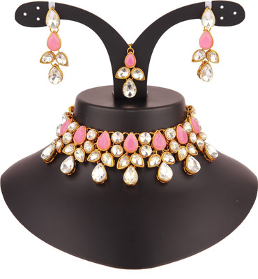 CATALYST Alloy Gold-plated Pink, White Jewellery Set(Pack of 1)