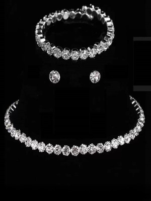 TIGENECY Alloy Gold-plated Silver Jewellery Set(Pack of 3)