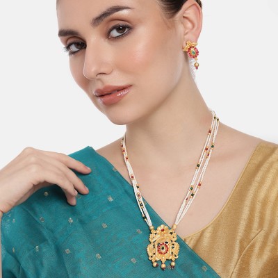 Estele Alloy Gold-plated Multicolor Jewellery Set(Pack of 2)