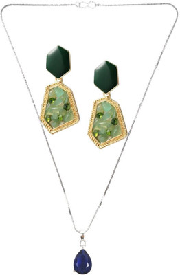 asthacollection Stone Blue, Green Jewellery Set(Pack of 1)