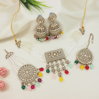 Atulya Alloy Gold-plated Multicolor Jewellery Set(Pack of 4)