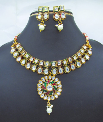 SHREE MAULI CREATION Alloy Gold-plated Multicolor Jewellery Set(Pack of 3)