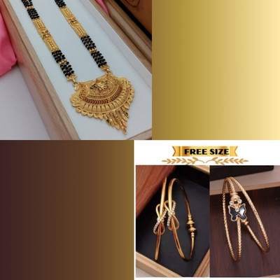 brado jewellery Brass Gold-plated Red, Pink Jewellery Set(Pack of 3)