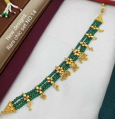 Primectrla Fab Brass Gold-plated Green Jewellery Set(Pack of 1)