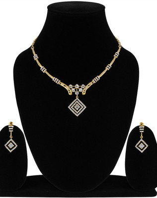 KRINISH Alloy Gold-plated Gold Jewellery Set(Pack of 1)