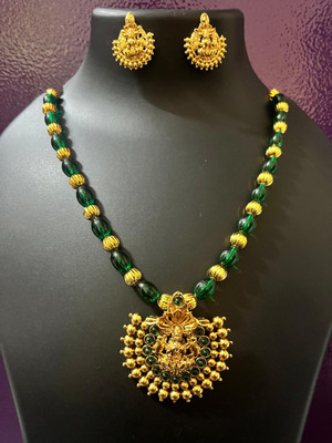 ARYA Plastic Gold-plated Green, Gold Jewellery Set(Pack of 1)