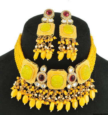 GEODE DELIGHT Copper Gold-plated Multicolor Jewellery Set(Pack of 4)