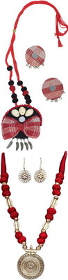 HOUSE OFF COMMON Oxidised Silver Multicolor, Multicolor Jewellery Set(Pack of 2)