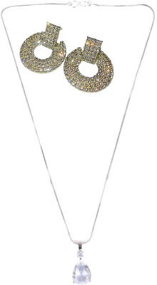 SRK Fashions Alloy White, Silver Jewellery Set(Pack of 1)
