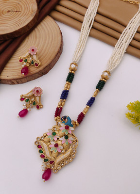 TKRB SALES Copper Gold-plated Gold Jewellery Set(Pack of 1)