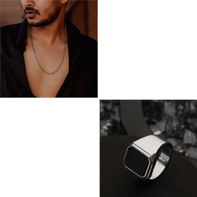 Vipunj Alloy Sterling Silver Black, Silver Jewellery Set(Pack of 1)