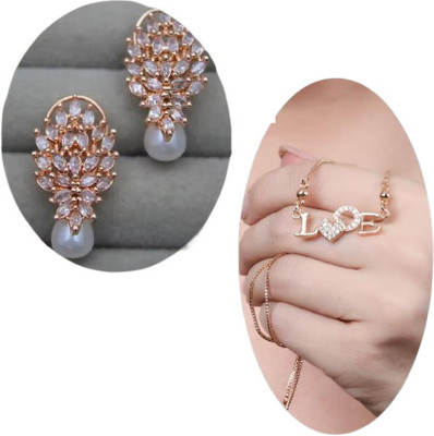 Opus Gems Alloy Gold Jewellery Set(Pack of 1)