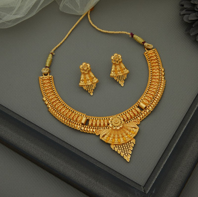 JS ENTERPRISE Alloy Gold-plated Gold Jewellery Set(Pack of 1)