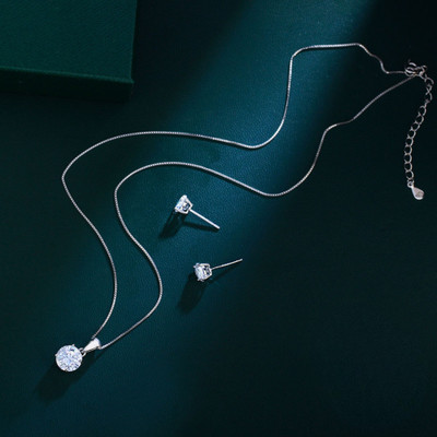 Mailars Sterling Silver Rhodium Silver Jewellery Set(Pack of 1)