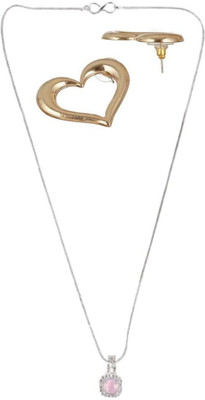 SRK Fashions Alloy Pink, Gold Jewellery Set(Pack of 1)