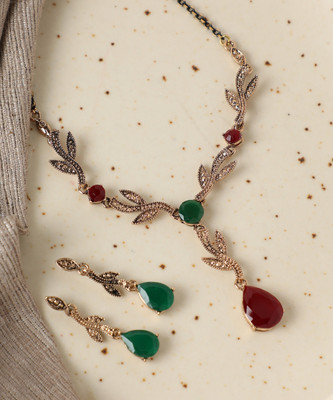 SOHI Alloy Gold-plated Multicolor Jewellery Set(Pack of 1)