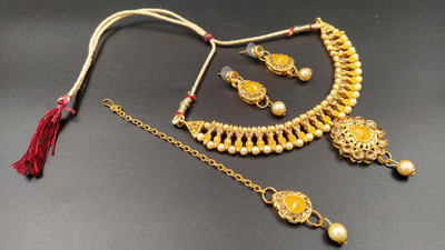 nuso Copper Gold-plated Gold, Yellow Jewellery Set(Pack of 1)