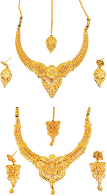 SDR Alloy Gold-plated Gold Jewellery Set(Pack of 2)