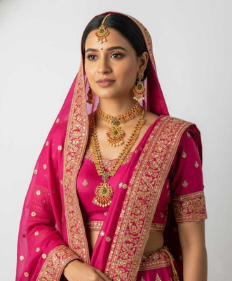 RINA ENTERPRISES Alloy Gold-plated Multicolor Jewellery Set(Pack of 1)
