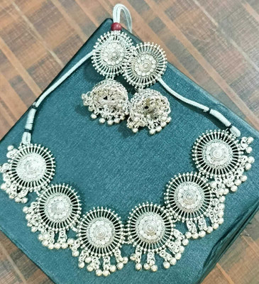 MAYRA TRADING Alloy Silver Jewellery Set(Pack of 1)