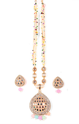 Henuka Copper Gold-plated Multicolor Jewellery Set(Pack of 1)