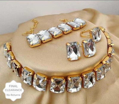 shivay Alloy White Jewellery Set(Pack of 1)