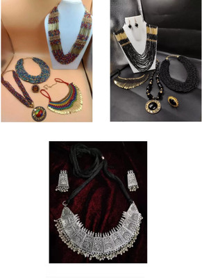 SPARKLIZA Alloy Multicolor Jewellery Set(Pack of 3)