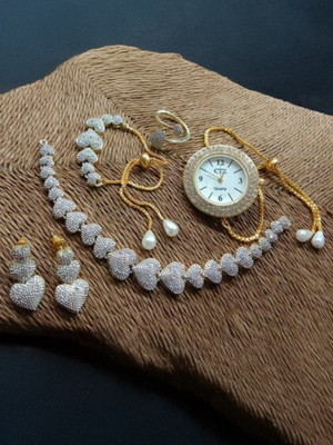 M Creation Alloy Gold-plated Gold Jewellery Set(Pack of 1)