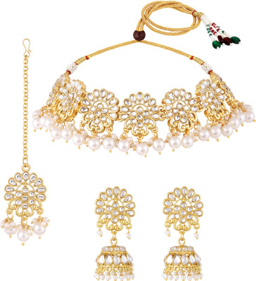 fabula Alloy Gold-plated Gold Jewellery Set(Pack of 3)