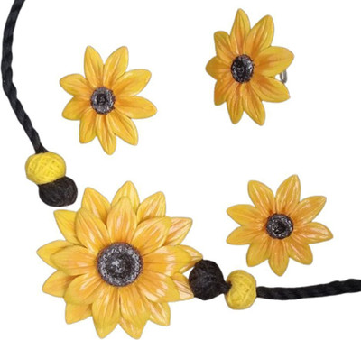 ichchhapuron Clay Yellow, Black Jewellery Set(Pack of 1)