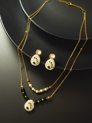 Vermont Brass Gold-plated Multicolor Jewellery Set(Pack of 1)