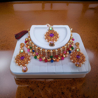 RIGHT CHOICE Alloy Gold-plated Gold Jewellery Set(Pack of 3)