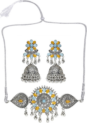 SRK Fashions Alloy Silver Jewellery Set(Pack of 1)