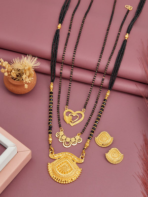 evashoppy Alloy Gold-plated Gold Jewellery Set(Pack of 1)