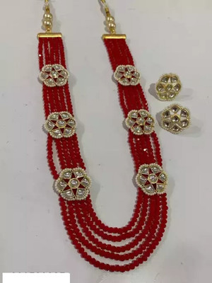 CATALYST Alloy Gold-plated Red Jewellery Set(Pack of 1)